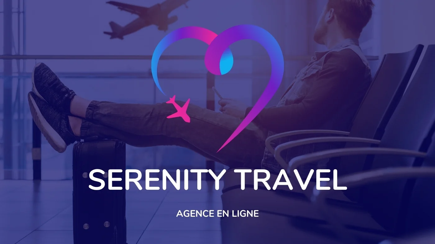 Serenity Travel — Déclinaison sur fond sombre