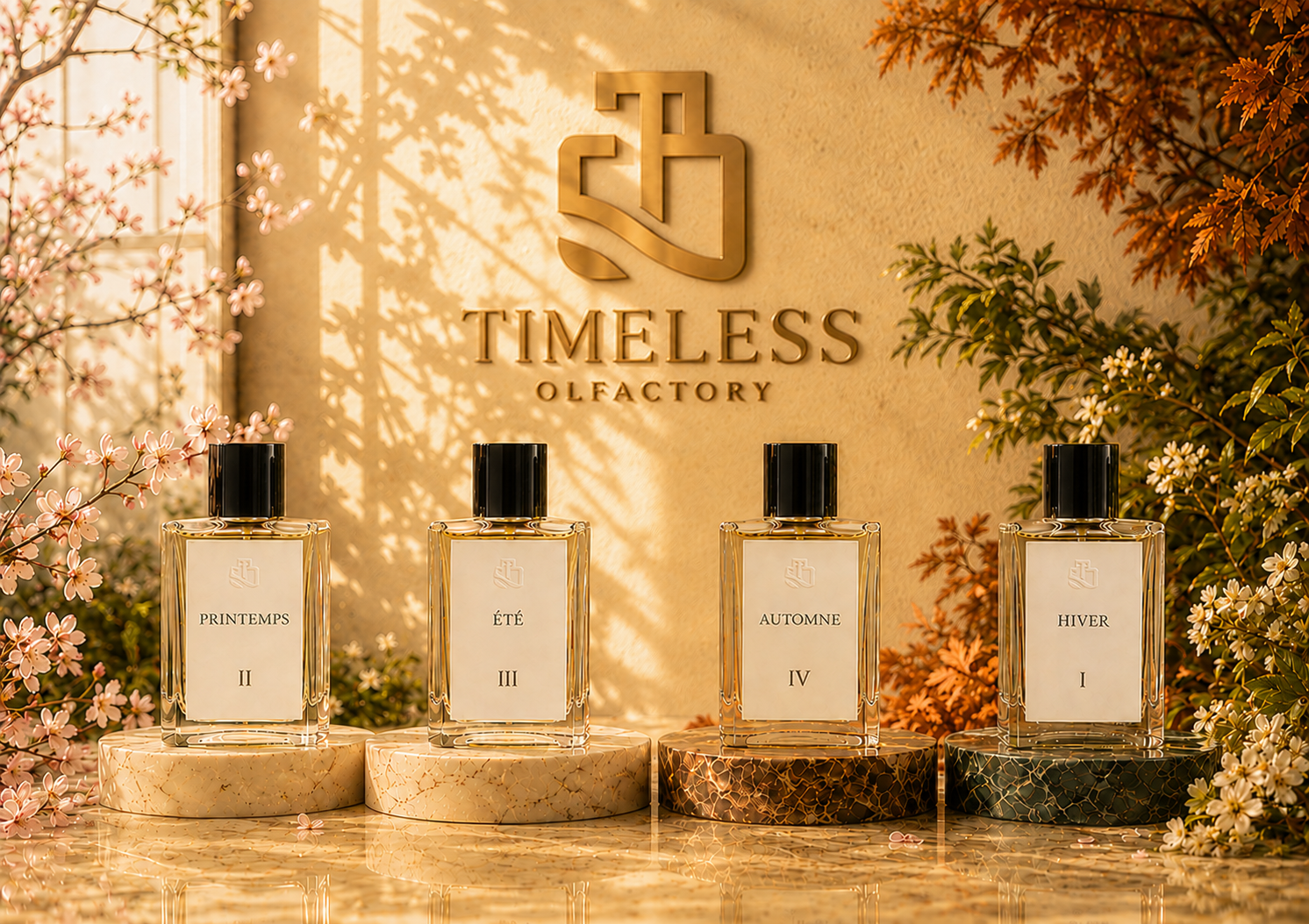 Timeless Olfactory — Gamme de parfums, les quatre saisons