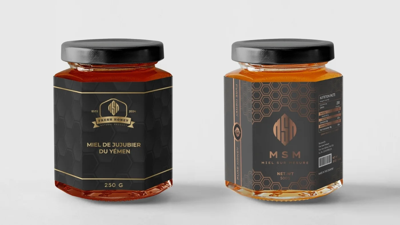 MSM — Miel Sur Mesure — Packaging — pots de miel