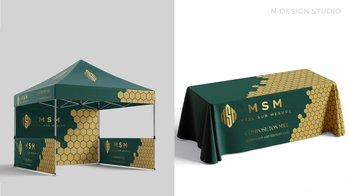 MSM — Miel Sur Mesure — Stand et nappe événementiels