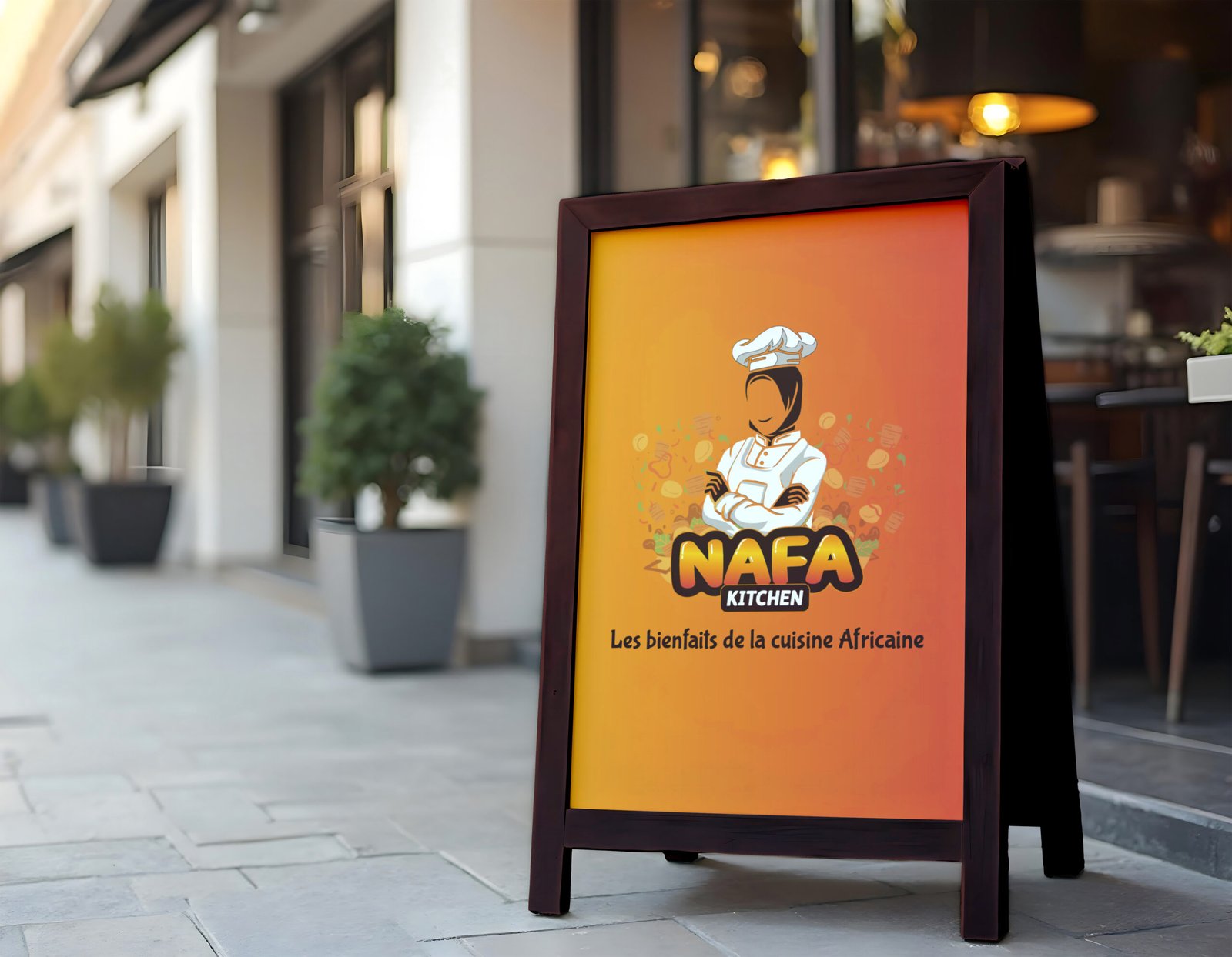 Nafa Kitchen — Enseigne extérieure
