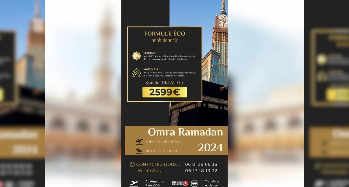 Flyer Omra — projet réalisé par N-Design Studio