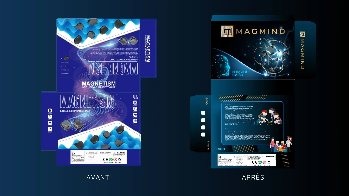 Magmind — Packaging — avant / après