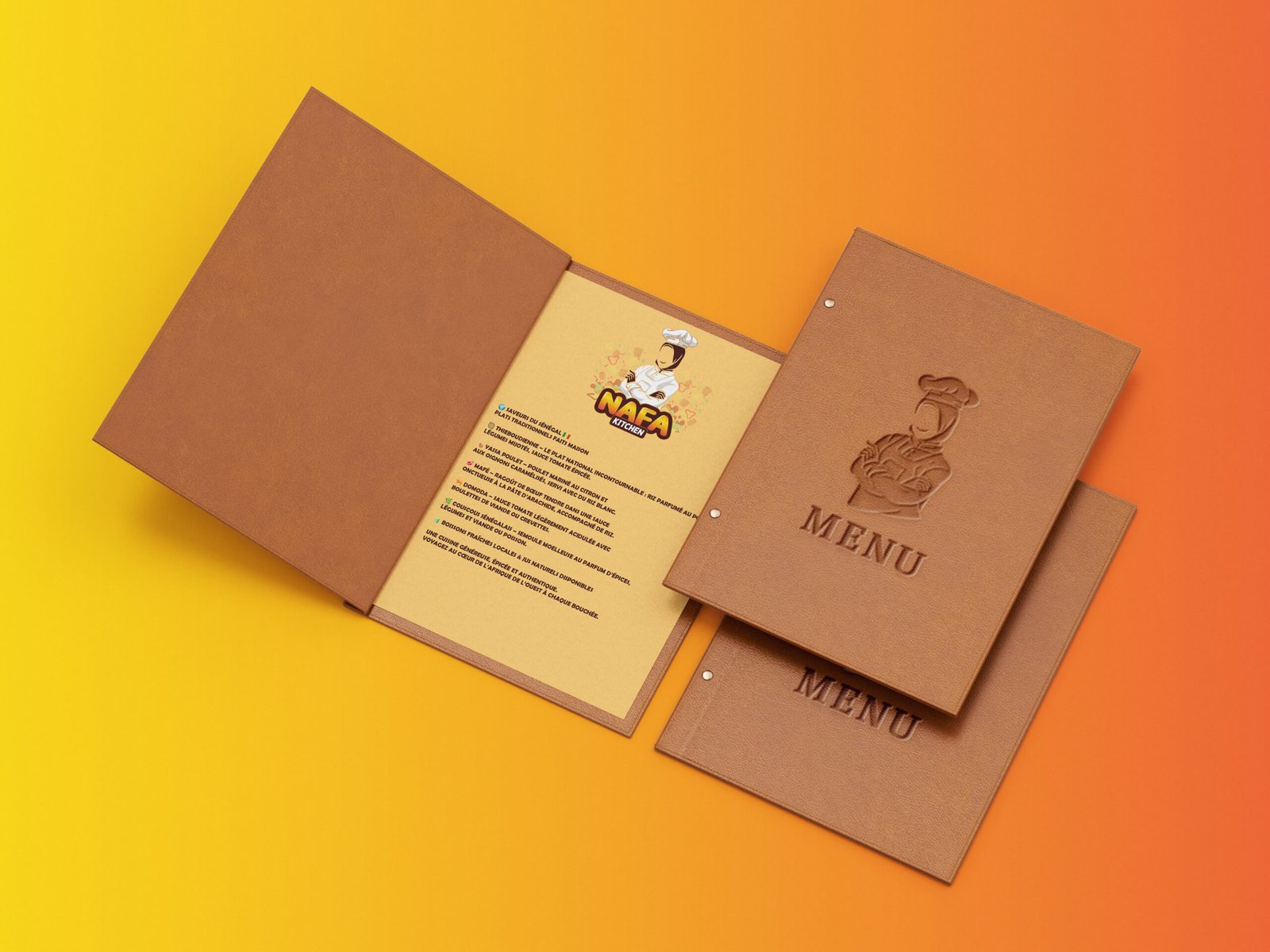 Nafa Kitchen — Menu, intérieur
