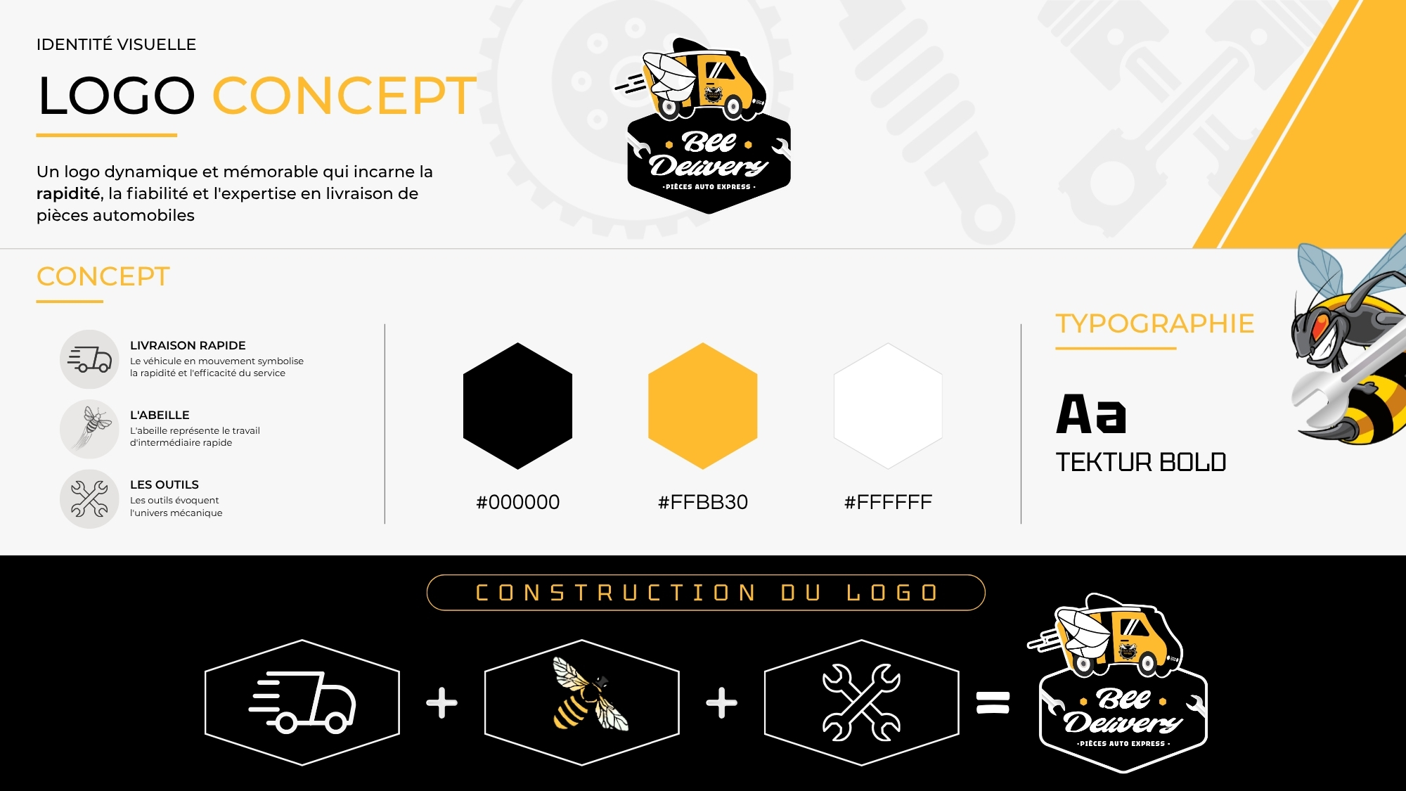 Bee Delivery — Charte couleurs et concept